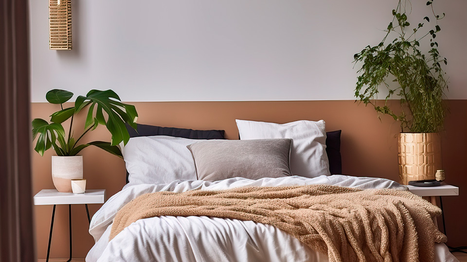 dormitorio principal y baños en viviendas obra nueva en Málaga